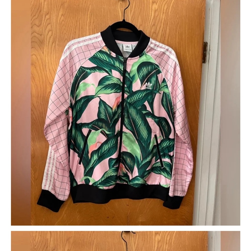 Farm Rio x Adidas tropical print woman’s jacket Large